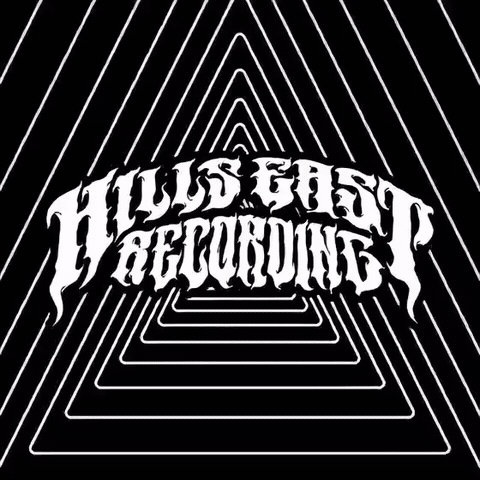 Hills East Recording ident: nested white triangles zoom endlessly behind the studio's lettering